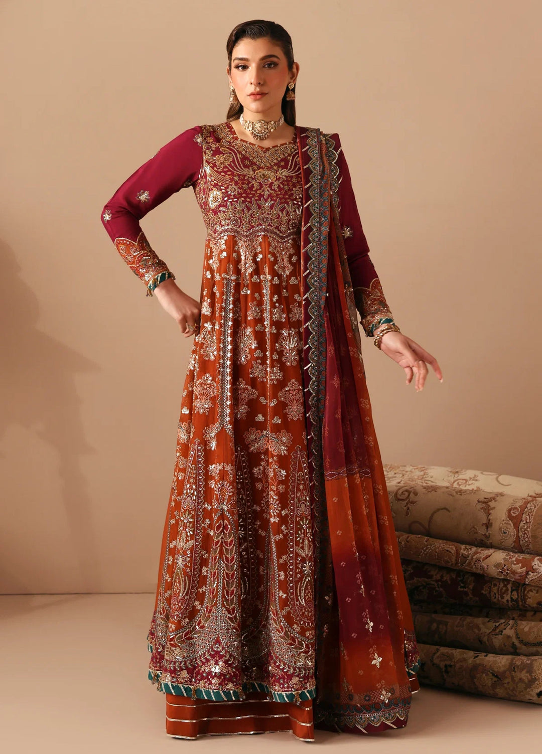 Xenia Formals Unstitched Embroidered Chiffon 3 Piece Suit XF26UF 03-IBTIHAL - Festive Collection