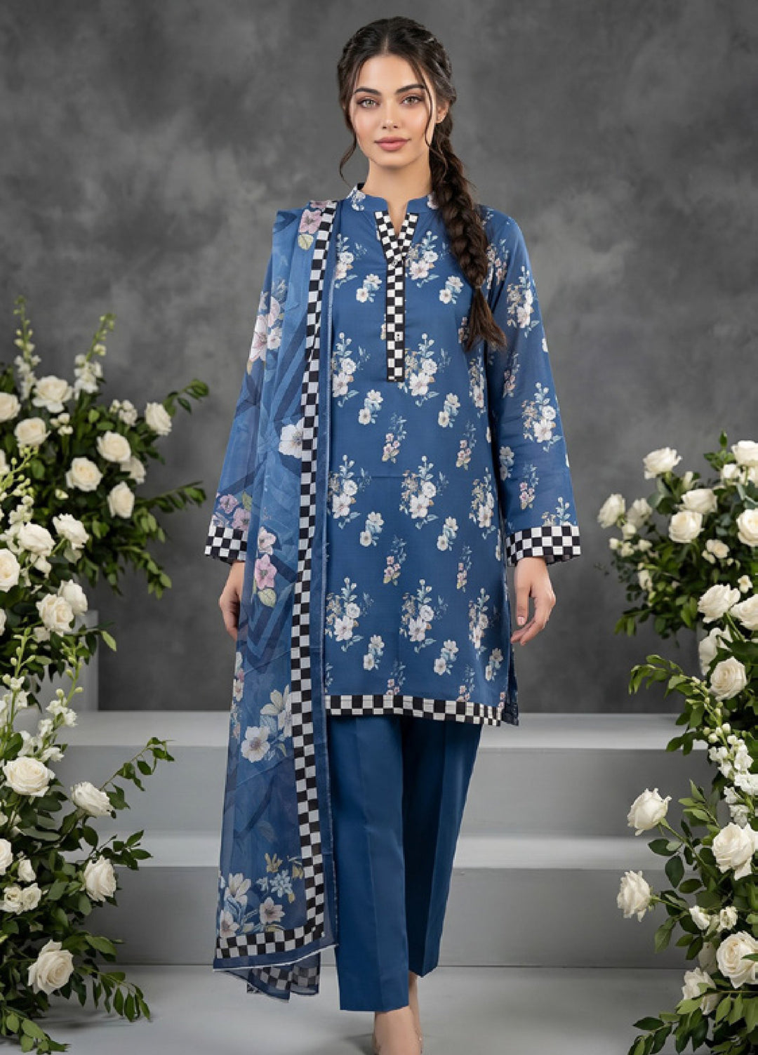 Salina Dobby by Regalia Textiles Unstitched Printed Lawn 3 Piece Suit RG26UPS D-04 - Casual Collection