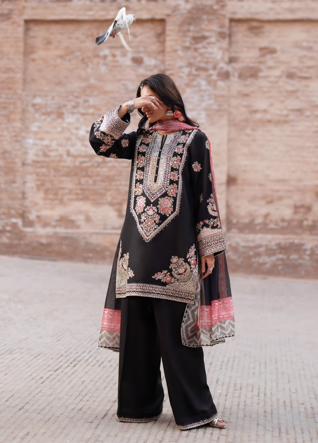 Darbar by Casuallite Pret Embroidered Silk Viscose 3 Piece Suit CSL26PDD-04 - Festive Collection