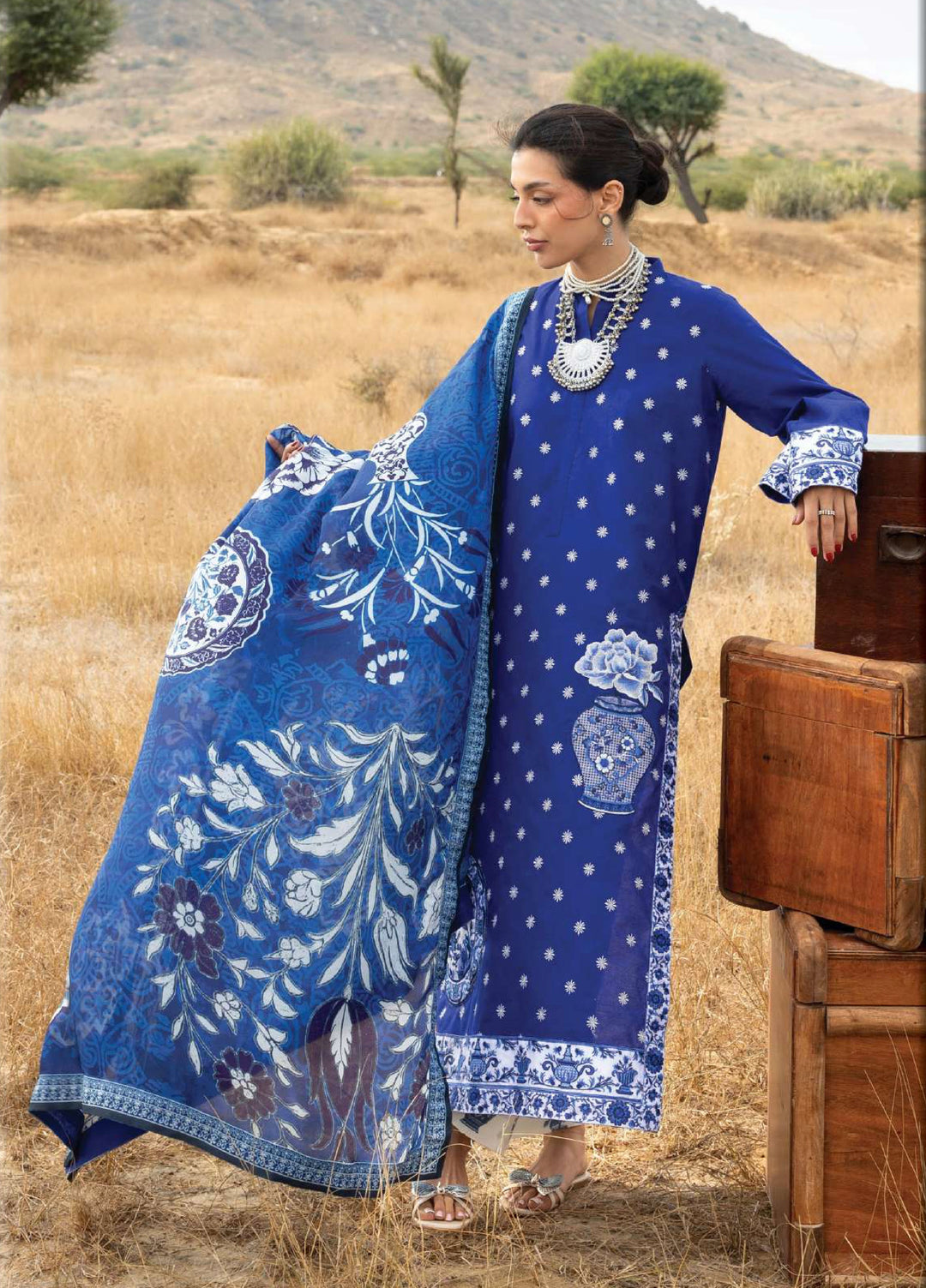 Zainab Chottani Unstitched Embroidered Luxury Lawn 3 Piece Suit ZC26ULZ D-16 VEYRA - Summer Collection