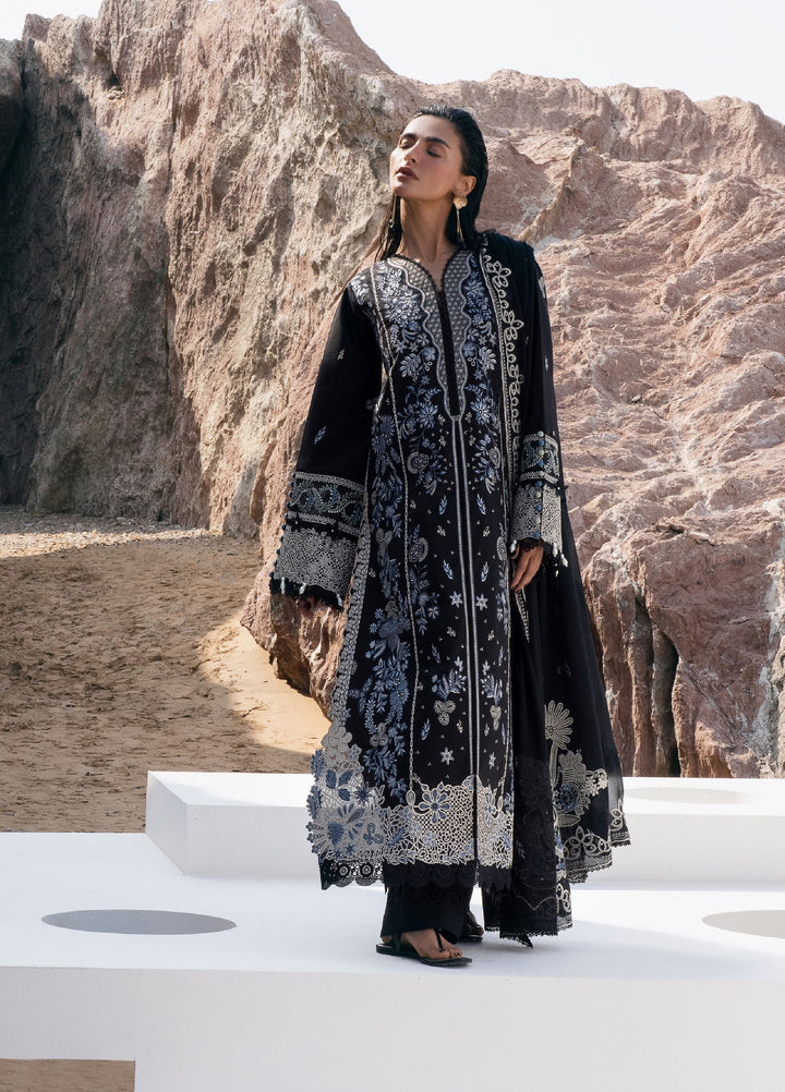 Florent Unstitched Embroidered Luxury Lawn 3 Piece Suit FL26UL FL-6A - Festive Collection