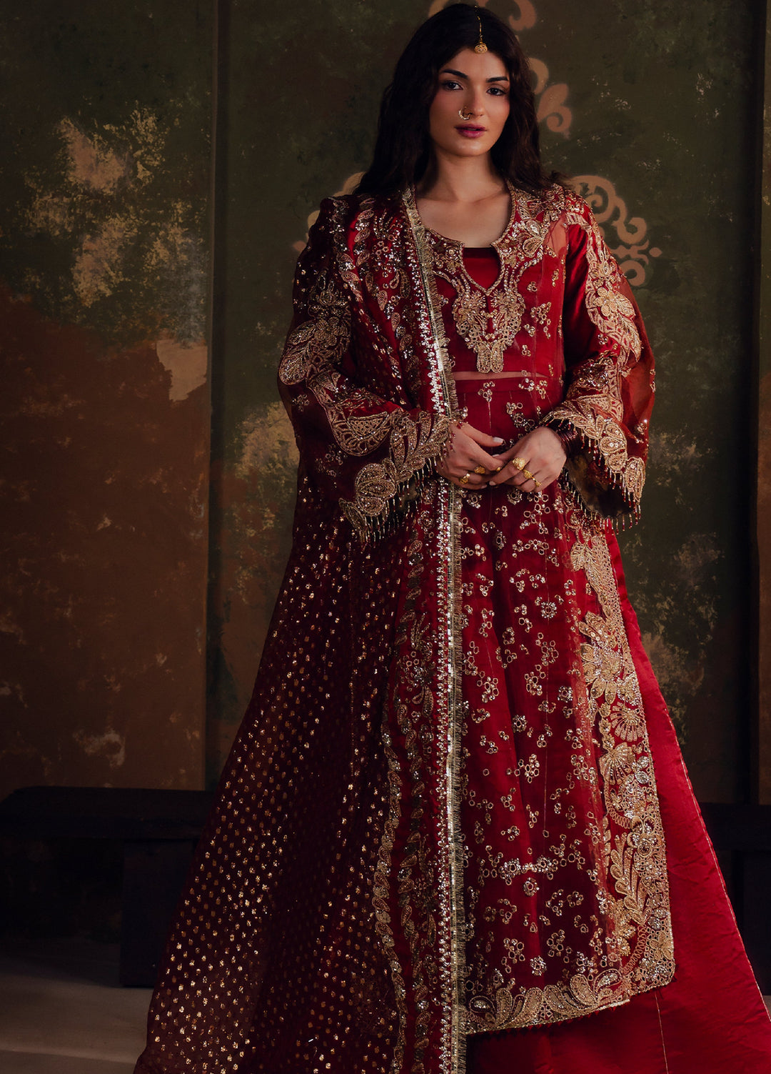 Jahan Ara by Zarposh Unstitched Embroidered Organza 3 Piece Suit ZP26UWJ SITARA - Wedding Collection