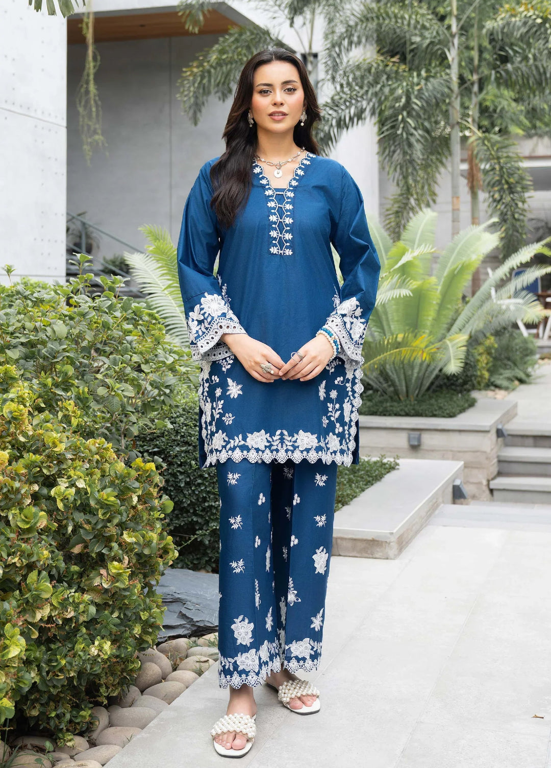 Solid Story by Panache Pret Solids Lawn 2 Piece Blue Petal