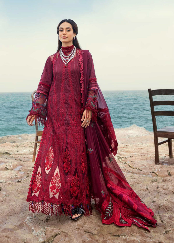 Mahiymaan by Al Zohaib Unstitched Embroidered Luxury Lawn 3 Piece Suit AZ26UM D-5 - Festive Collection
