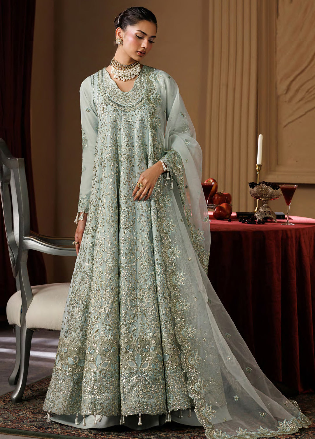 Celeste by Emaan Adeel Unstitched Embroidered Organza 3 Piece Suit EA26UCF Halo - Festive Collection