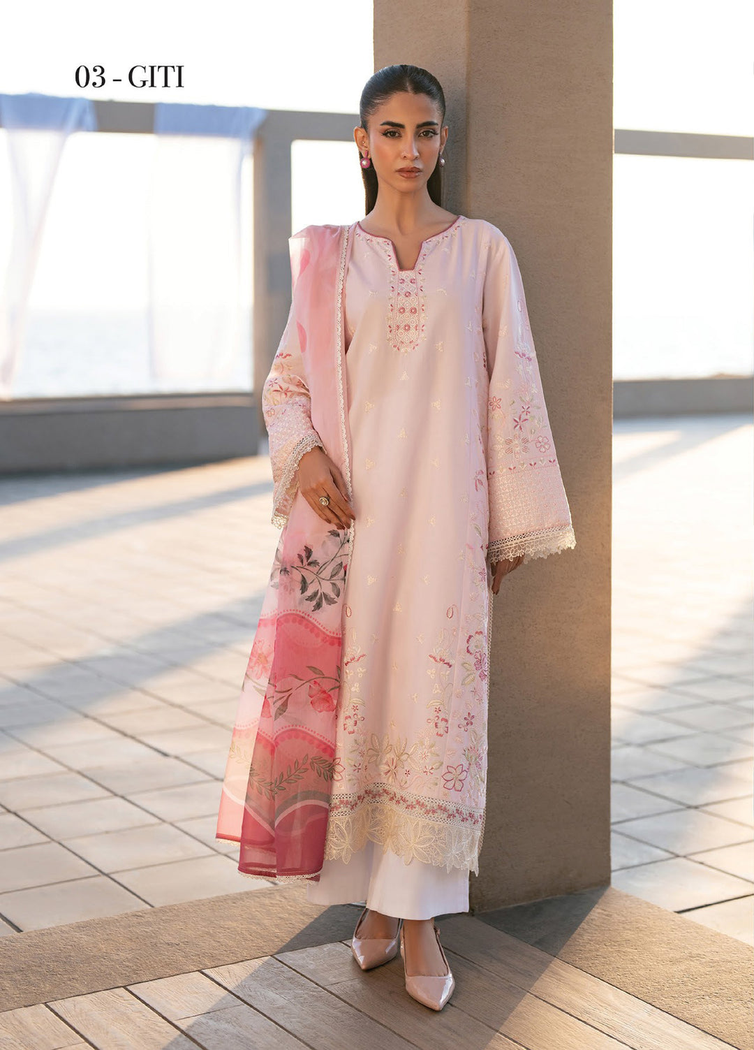 Layana by Xenia Formals Unstitched Embroidered Lawn 3 Piece Suit XE26ULL D-3 Giti - Summer Collection