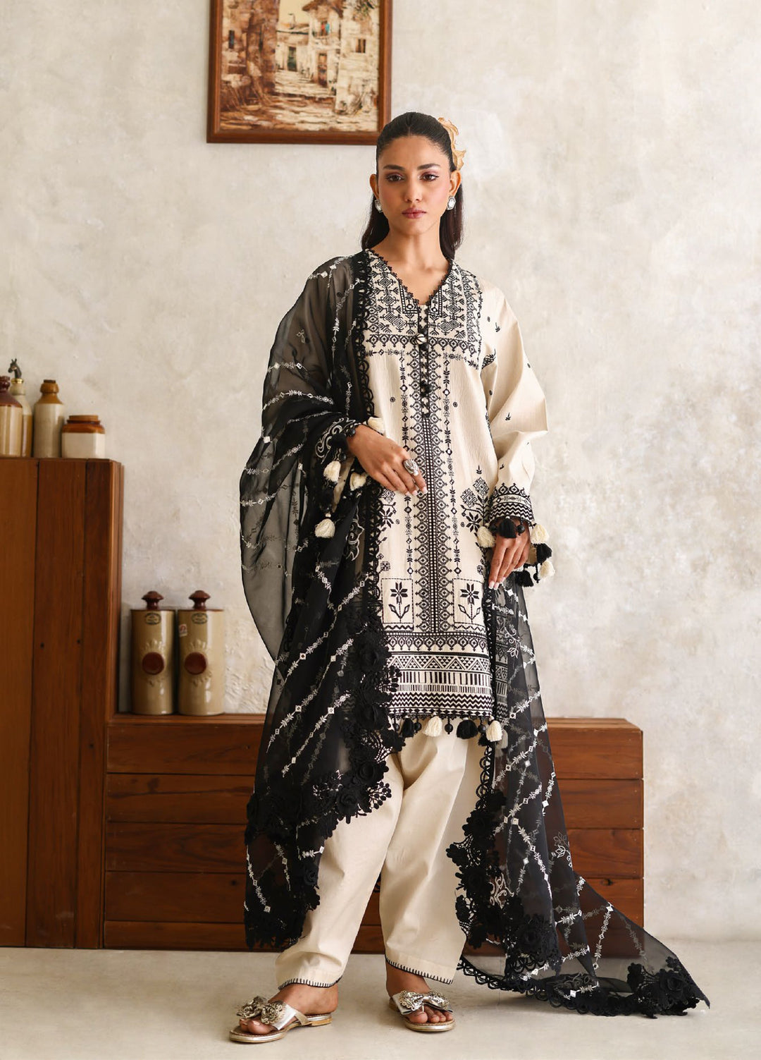 Freesia by Gul Ahmed Unstitched Embroidered Lawn 3 Piece Suit GA26UFL PM-62055 - Summer Collection