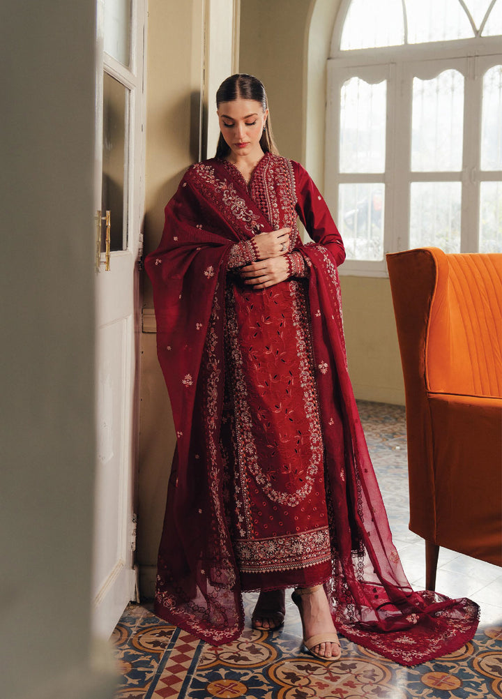 Daybreak by Afrozeh Unstitched Printkari Embroidered Lawn 3 Piece Suit AF26UDB D-8 SUNDROWN - Summer Collection