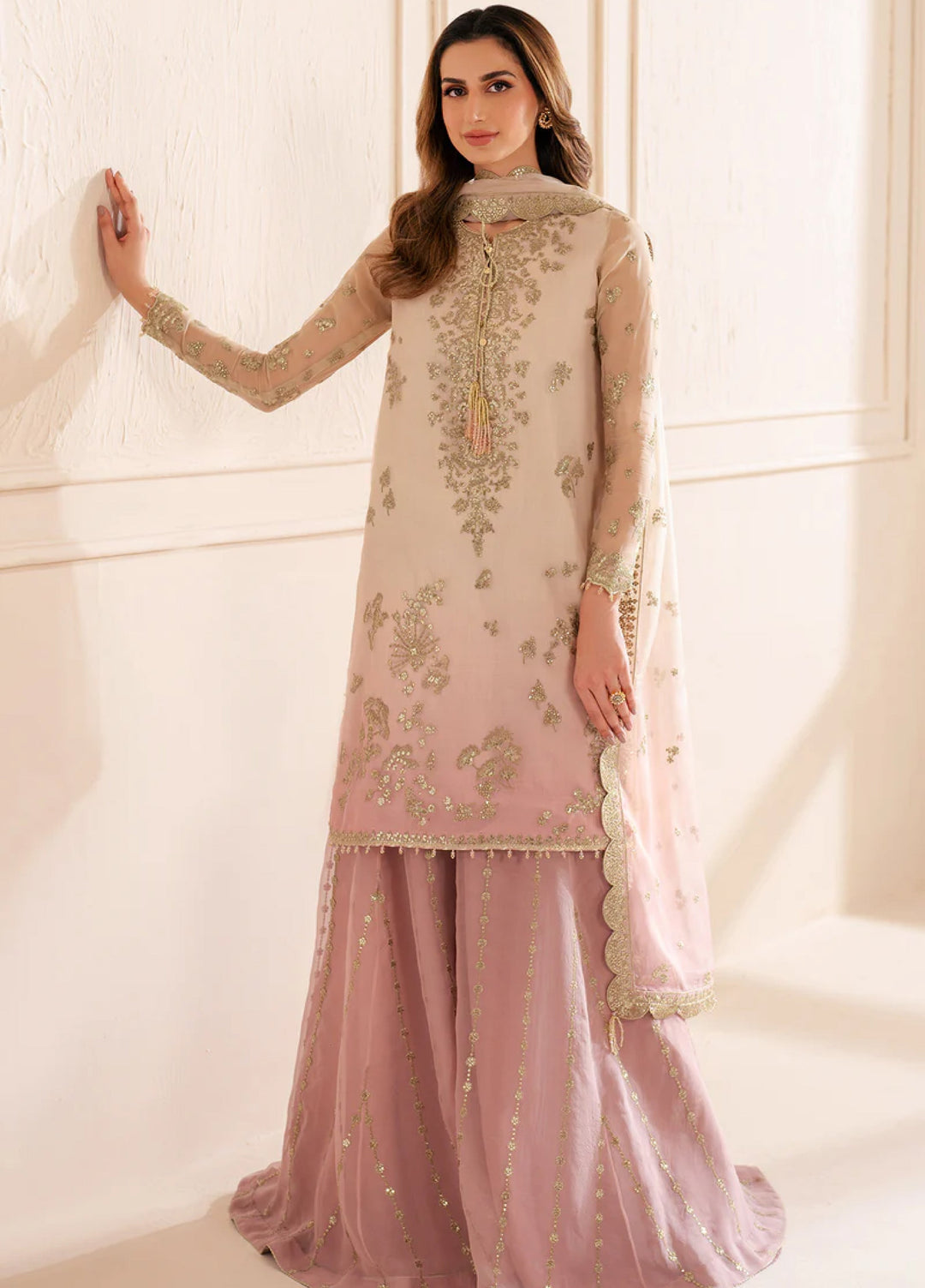 Jazmin Unstitched Chiffon Embroidered Suits 3 Piece JZ25CF JZ-UC-D3067 - Festive Collection
