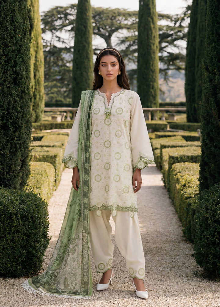 Zellbury Unstitched Embroidered Cotton 3 Piece Suit ZB26UCC WUC26E34049 - Casual Collection