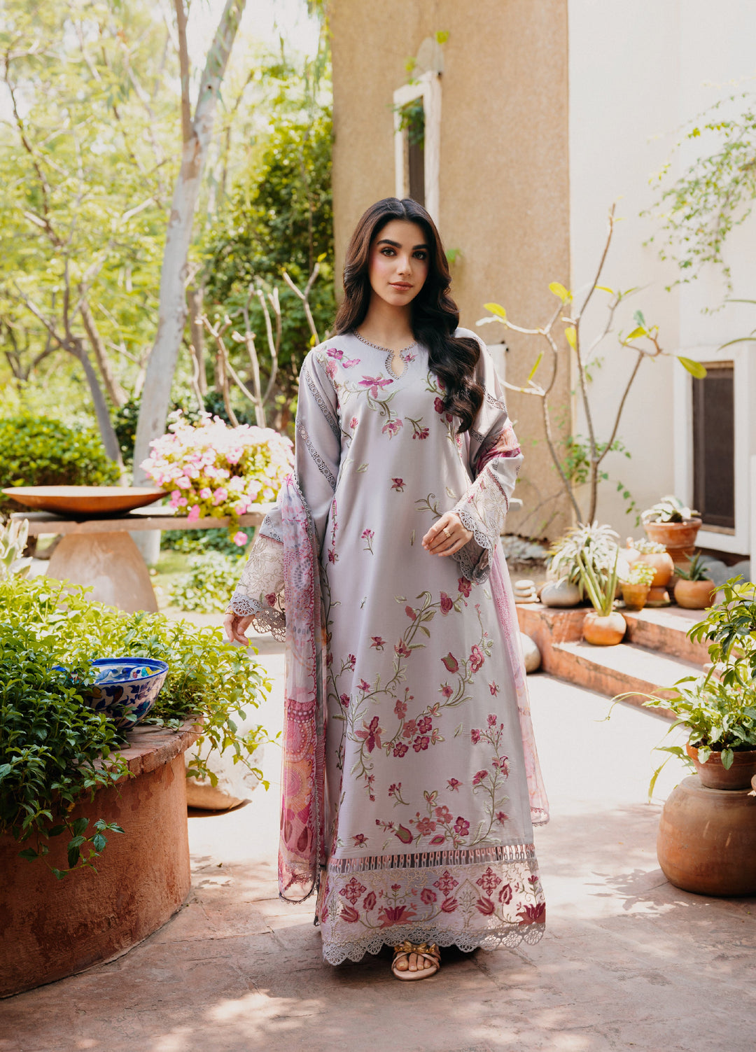 Zync by Florent Unstitched Embroidered Lawn 3 Piece Suit FL26ULZ FZ-1A - Lawn Collection