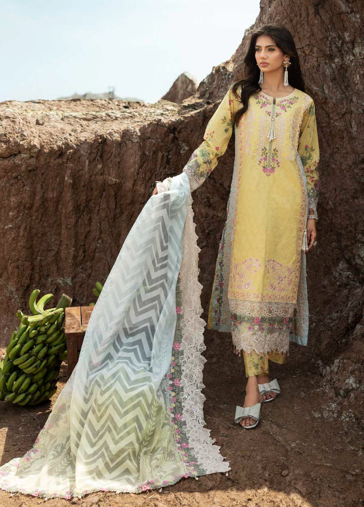 Mahiymaan by Al Zohaib Unstitched Embroidered Luxury Lawn 3 Piece Suit AZ26UM D-10 - Festive Collection