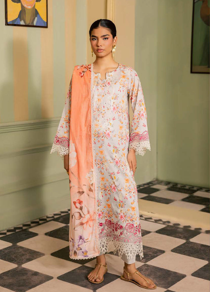 Daria by Riaz Arts Unstitched Embroidered Lawn 3 Piece Suit DA26UCT DA-59 - Summer Collection