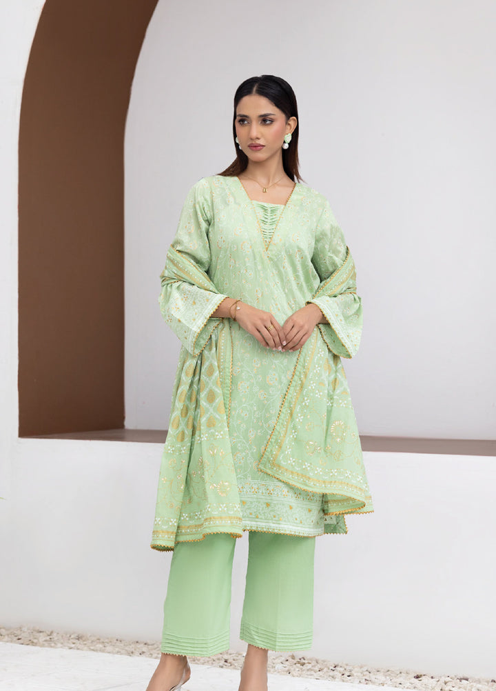 Regalia Textiles Premium Printed Gold Paste Unstitched Lawn 3 Piece Suit RG26UPG D-8 - Summer Collection