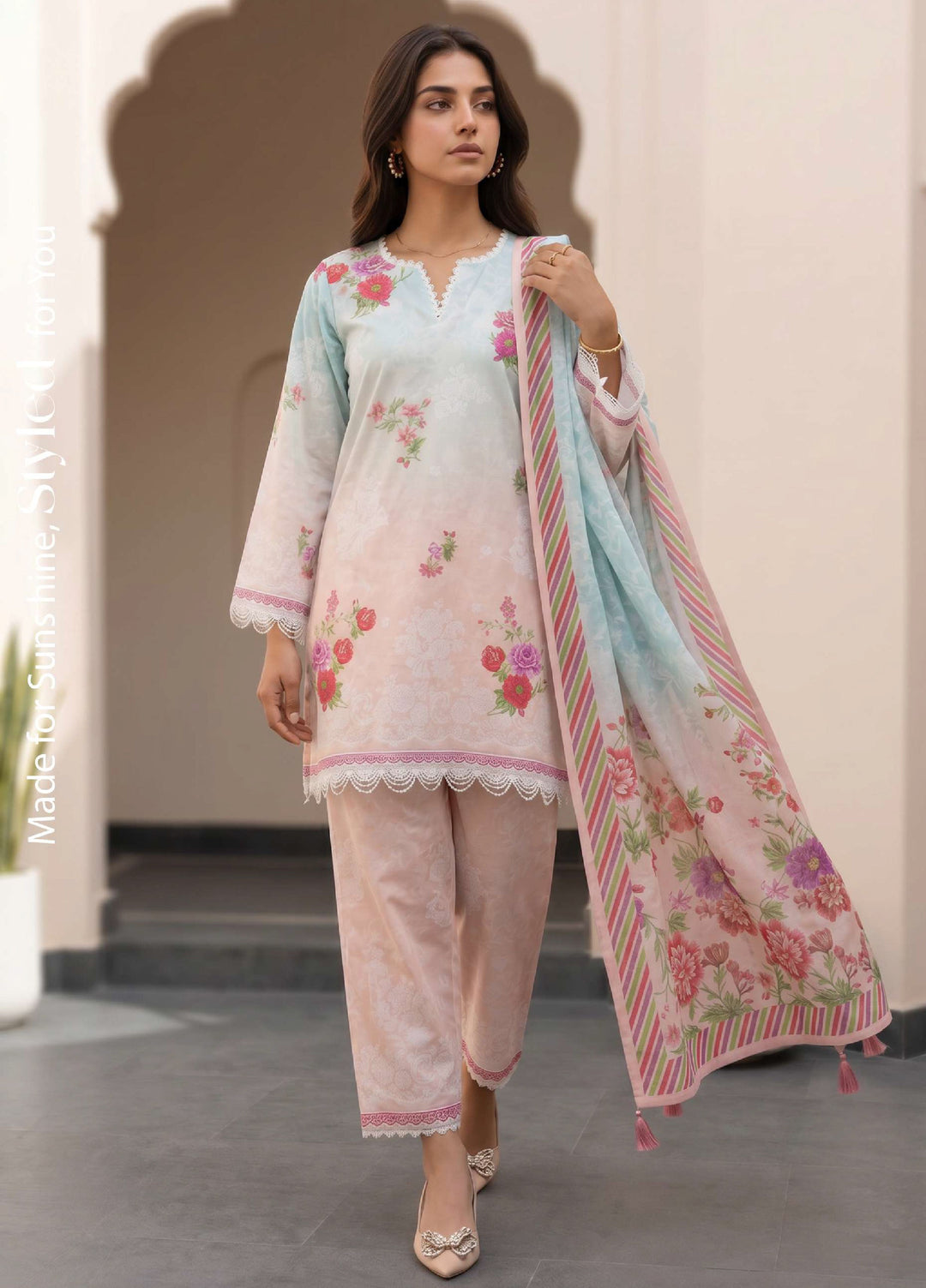 Zellbury Unstitched Printed Lawn 3 Piece Suit ZB26UC WUS26X31032 - Casual Collection