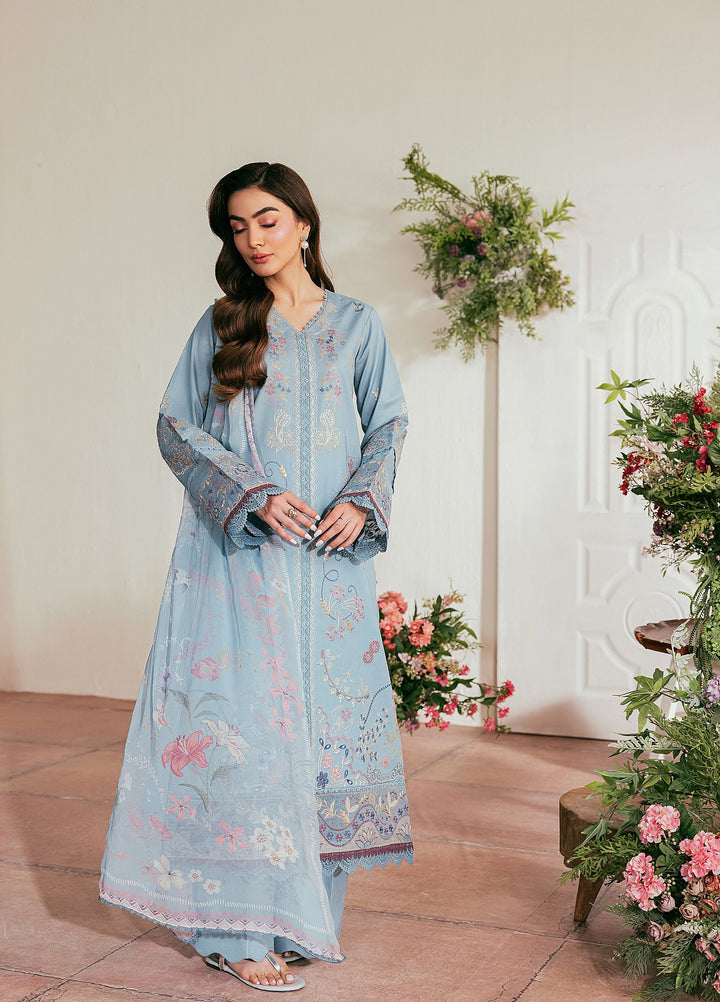 Zync by Florent Unstitched Embroidered Lawn 3 Piece Suit FL26ULZ FZ-3B - Summer Collection