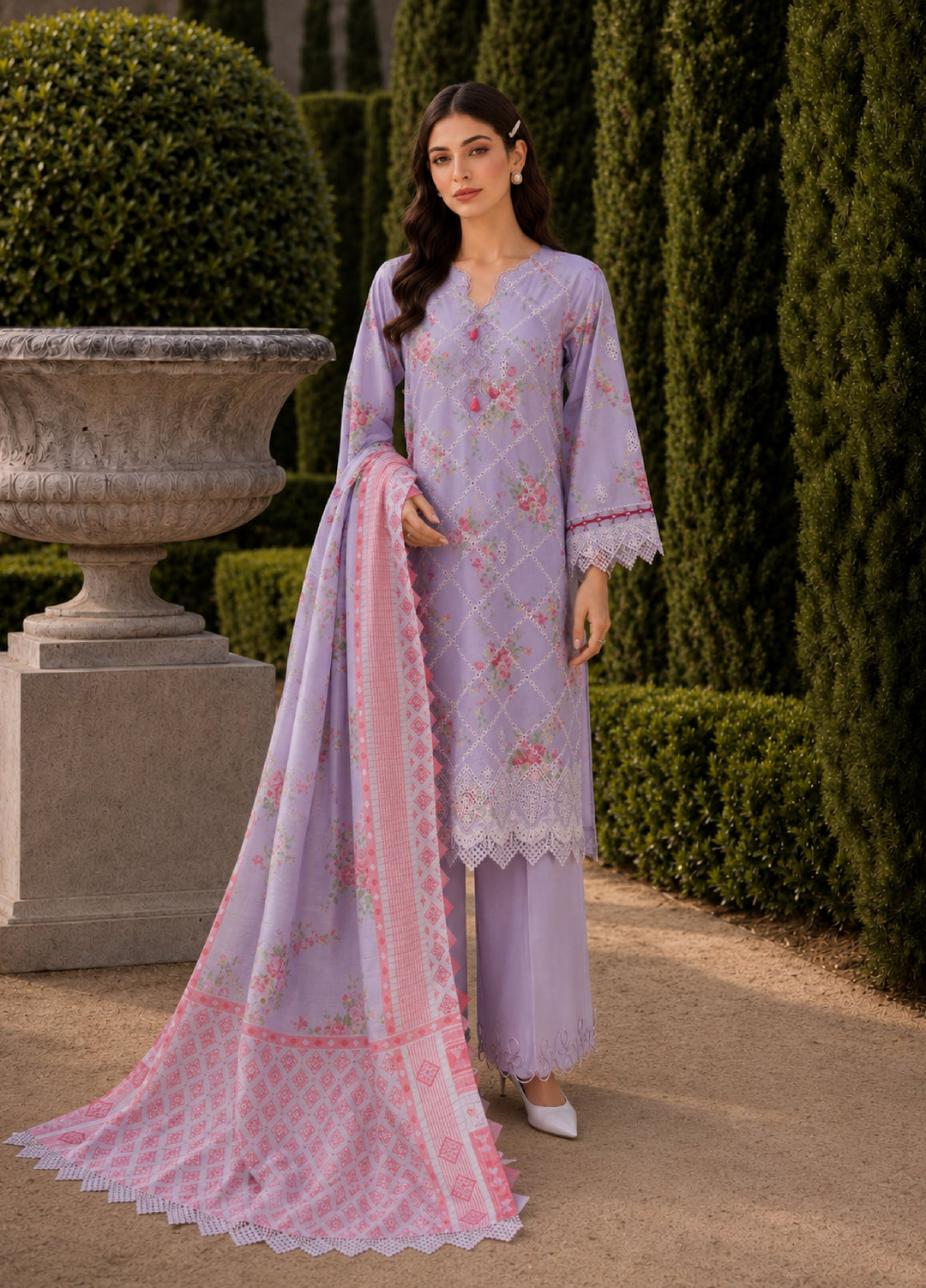 Zellbury Unstitched Embroidered Cotton 3 Piece Suit ZB26UCC WUS26E34097 - Casual Collection