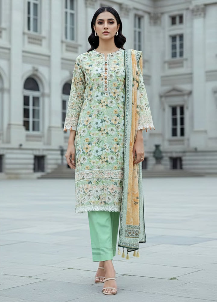 Komal Lawn by Lakhany Unstitched Embroidered Lawn 3 Piece Suit LSM26UK LG-IZ-0512 - Summer Collection