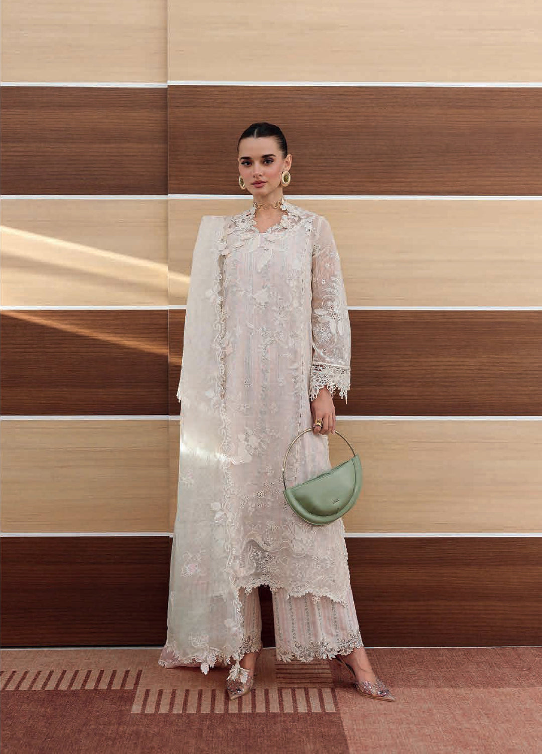 Qalamkar Chikankari Unstitched Embroidered Lawn 3 Piece Suit QLK26UCL CM-04 Zimal - Summer Collection