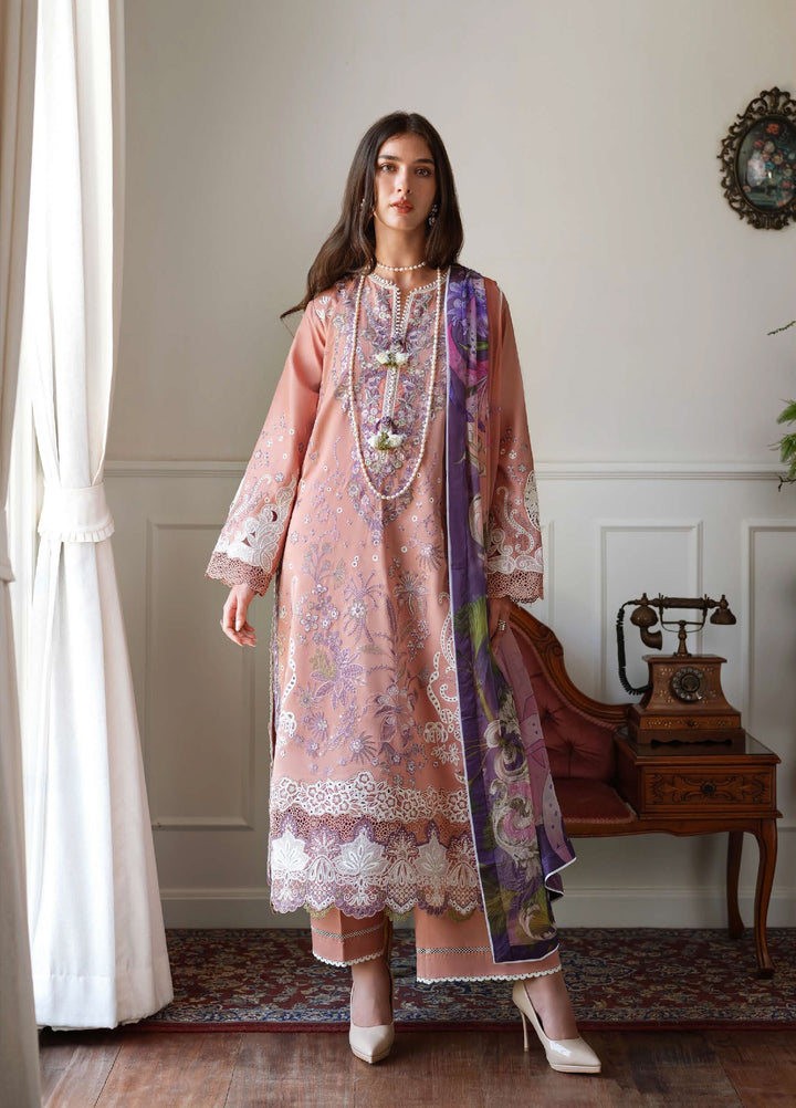 AMoi by Mushq Unstitched Embroidered Luxury Lawn 3 Piece Suit MU26AHL D-16 Daisy Chain - Summer Collection