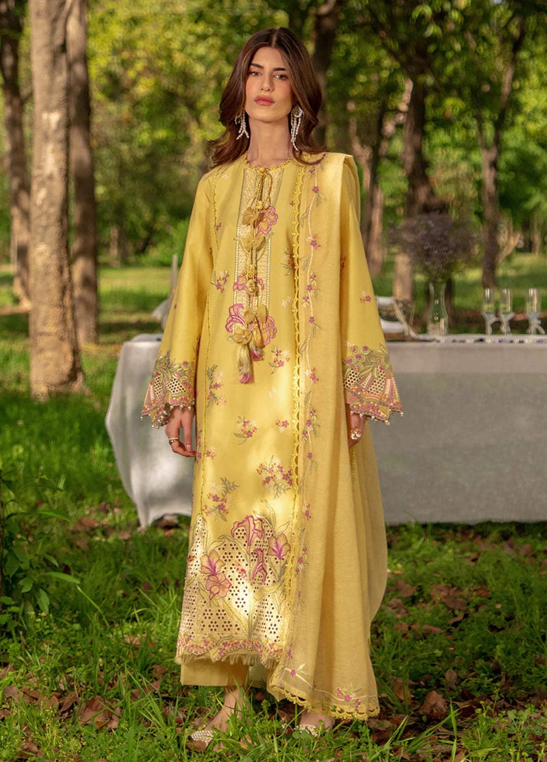 Rang Rasiya Unstitched Embroidered Luxury Lawn 3 Piece Suit RR26ULE MYSHA - Eid Collection