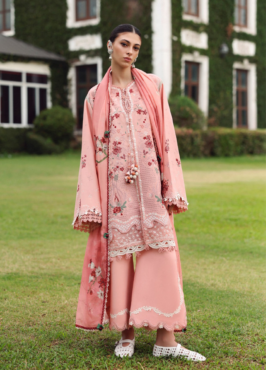 Lilas by Republic WomensWear Unstitched Embroidered Lawn 3 Piece Suit RW26ULL D-7A - Eid Collection