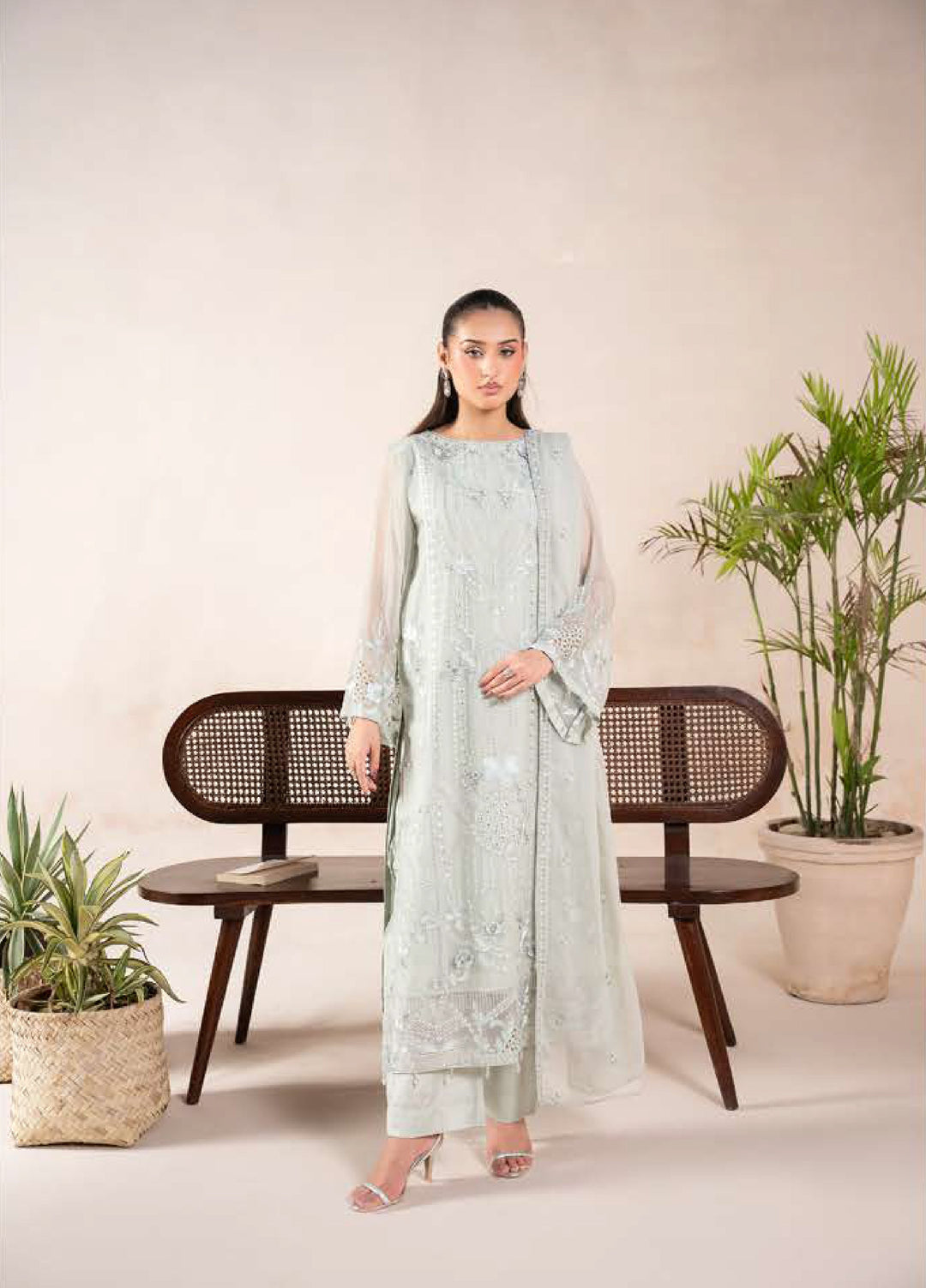 Anaya Noor by Zebtan Unstitched Embroidered Chiffon 3 Piece Suit ZB26UAN AN-10 - Festive Collection
