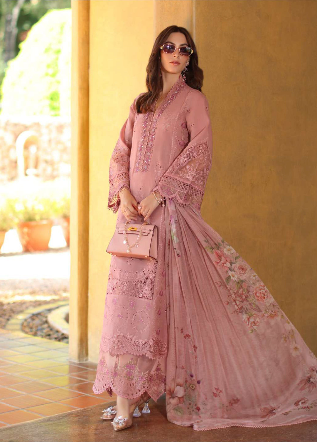 Noor by Saadia Asad Unstitched Embroidered Luxury Lawn 3 Piece Suit SA26UNL D3B-MIRELLE - Eid Collection