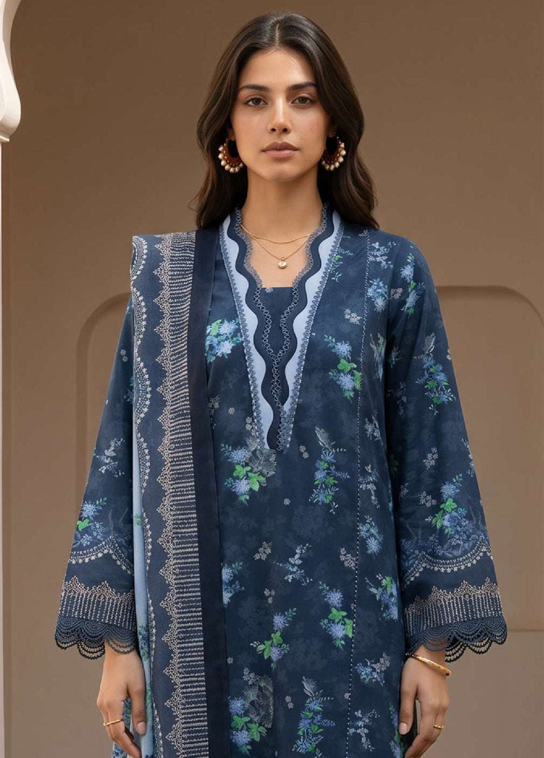Zellbury Unstitched Printed Lawn 3 Piece Suit ZB26UCVII WUS26X38107 - Casual Collection