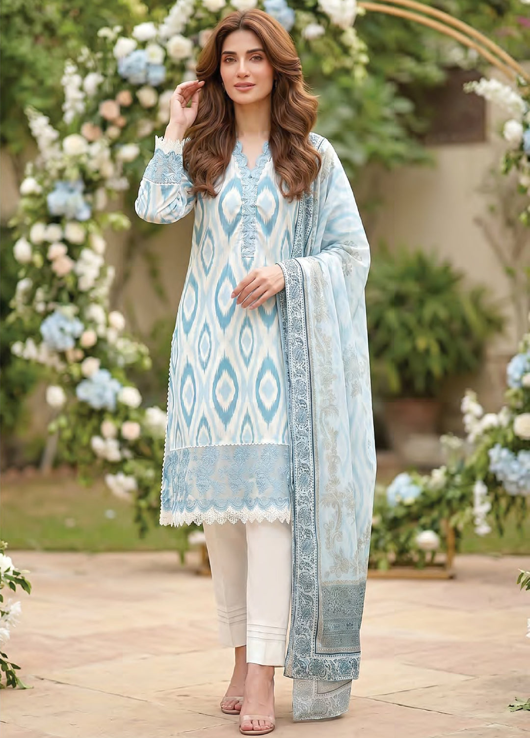 Essentials by Lakhany Unstitched Printed Lawn 3 Piece Suit LSM26UEL LG-MM-1032 - Summer Collection