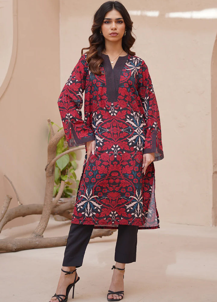 Nairah Women Pret Printed Cambric Suit NAH26PN Crimson - Spring Collection