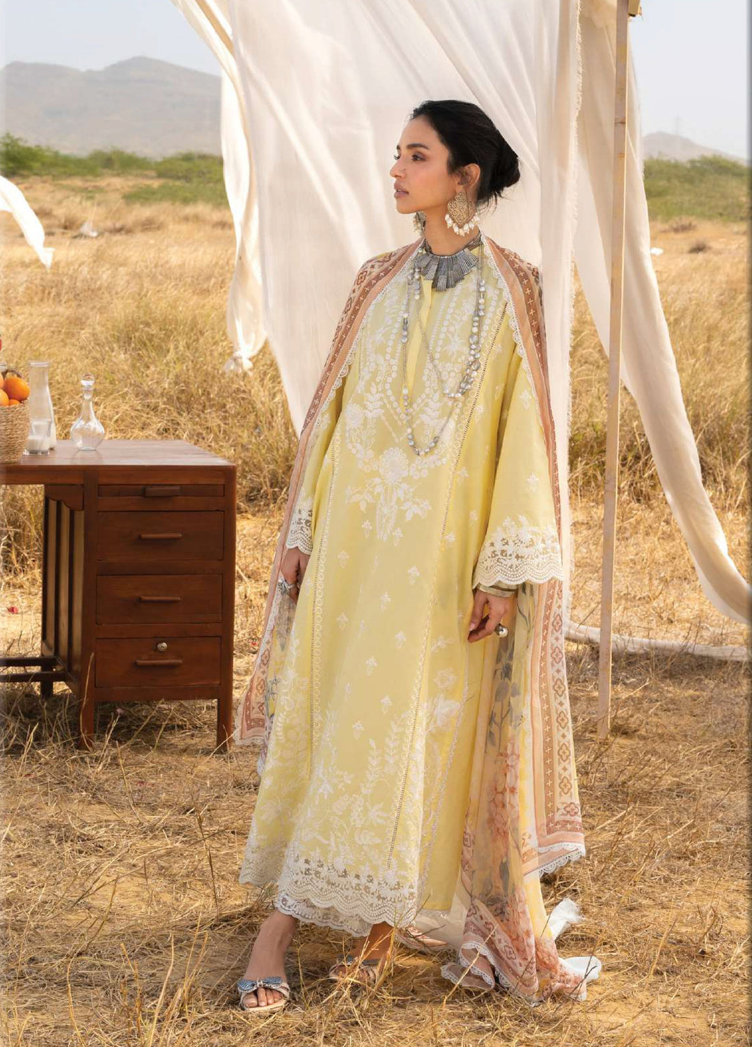 Zainab Chottani Unstitched Embroidered Luxury Lawn 3 Piece Suit ZC26ULZ D-4 MAHYR - Summer Collection