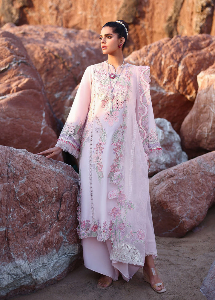 Saira Shakira Unstitched Embroidered Lawn 3 Piece Suit SSR26ULE SS-009B - Eid Collection