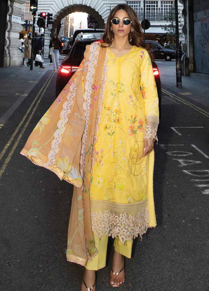 Sunshine Bloom by Al Zohaib Unstitched Embroidered Lawn 3 Piece Suit AZ26USL D7 - Summer Collection