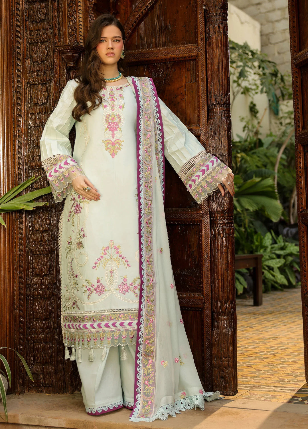 Shanaya by Mahnur Unstitched Embroidered Lawn 3 Piece Suit MN26USL SH-12 - Summer Collection