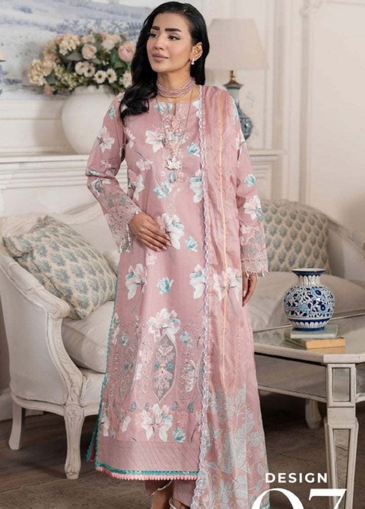 Applique Kari by Al Zohaib Unstitched Embroidered Lawn 3 Piece Suit AZ26AVII D-07 - Summer Collection