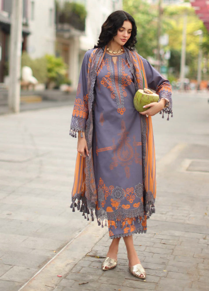 Combination by Charizma Unstitched Embroidered Lawn 3 Piece Suit CHR26UCL CC6-19 - Festive Collection