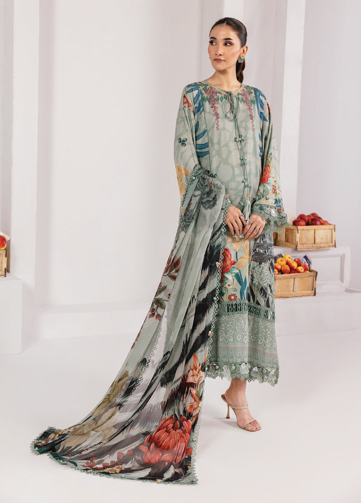 M Basics By Maria B Unstitched Digital Printed Linen 3 Piece MB25UW 1109-A - Winter Collection