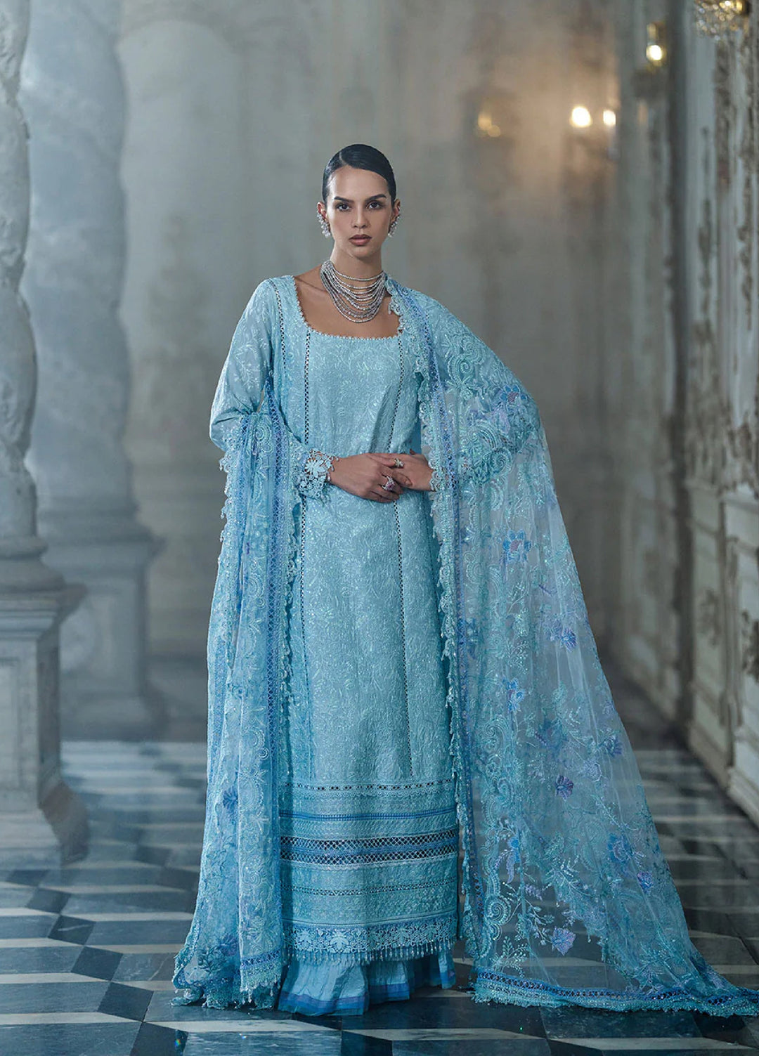 Sobia Nazir Unstitched Embroidered Luxury Lawn 3 Piece Suit SN26ULE D-04 A - Eid Collection