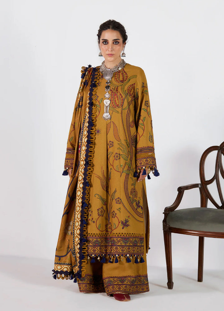 Saira Rizwan Unstitched Khaddar Embroidered Suits 3 Piece SR25UW D-07 Laleh - Winter Collection