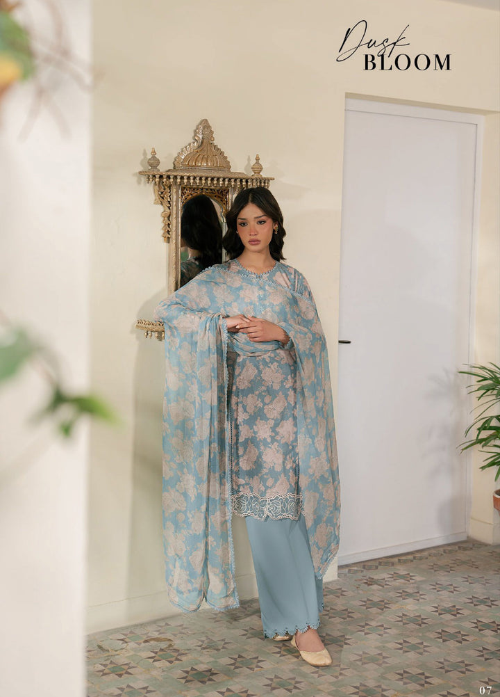 Mahiri by Cross Stitch Unstitched Embroidered Lawn 3 Piece Suit CS26UM D-9 DUSK BLOOM - Summer Collection