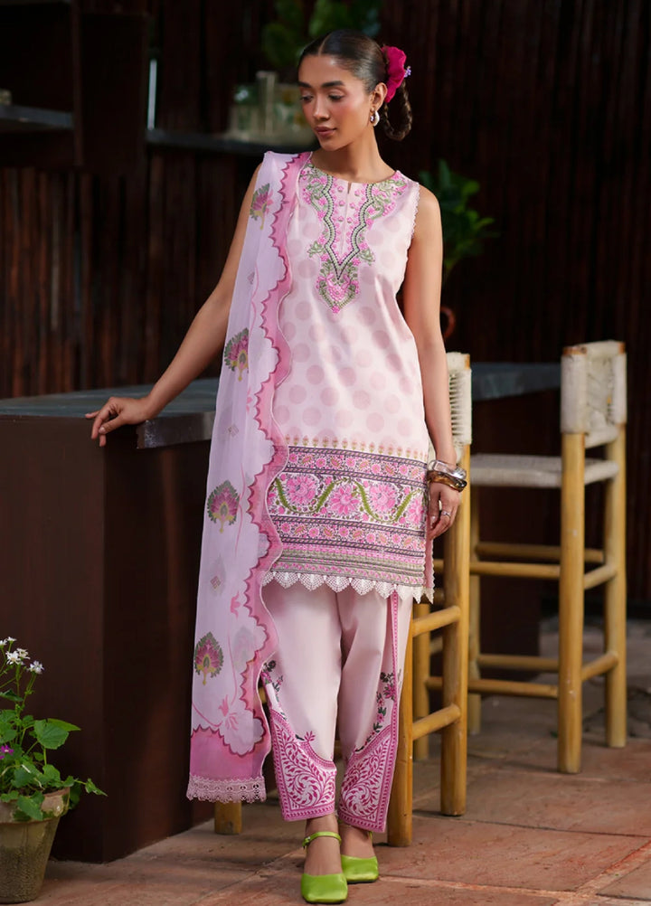 Laanem by Saira Rizwan Unstitched Embroidered Lawn 3 Piece Suit SR26ULL AZURA-B - Summer Collection