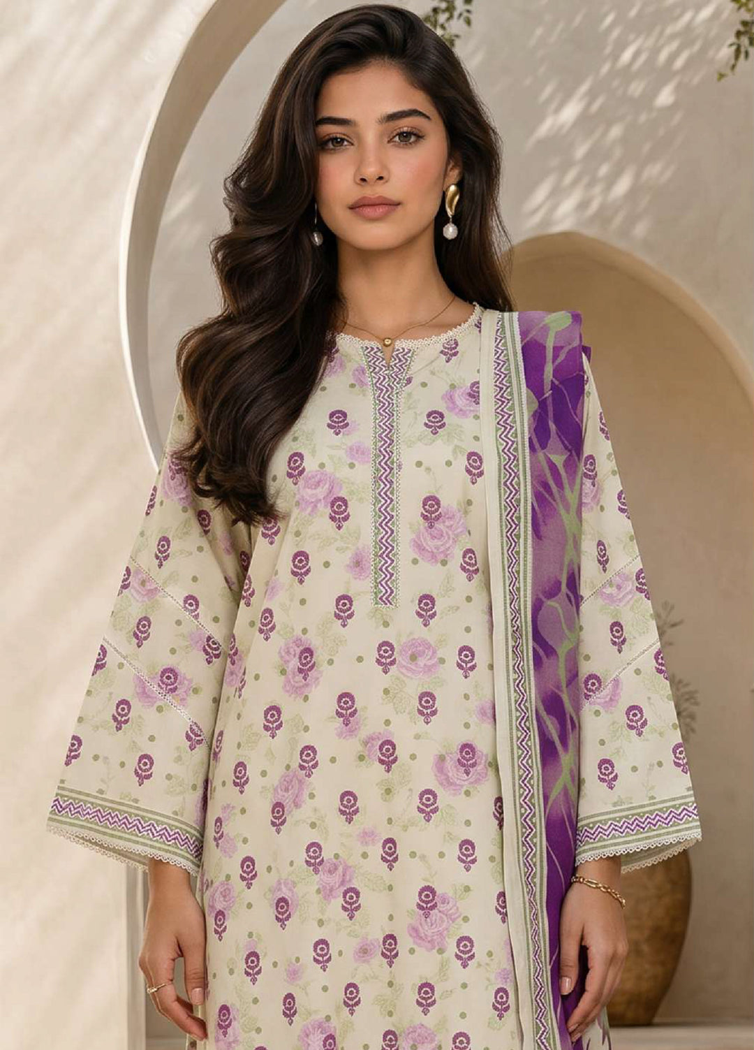 Zellbury Unstitched Printed Lawn 3 Piece Suit ZB26UCVII WUS26X38053 - Casual Collection