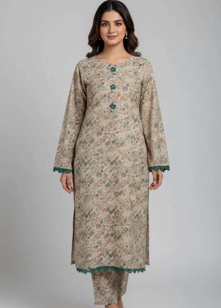 Tosheeza Saith Women Pret 2 Piece khhader two piece D-01 - Winter Collection