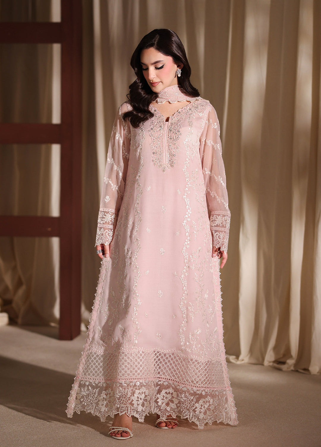 Azure Unstitched Embroidered Chiffon 3 Piece Suit AZ26ULC Twirling Tulip - Festive Collection