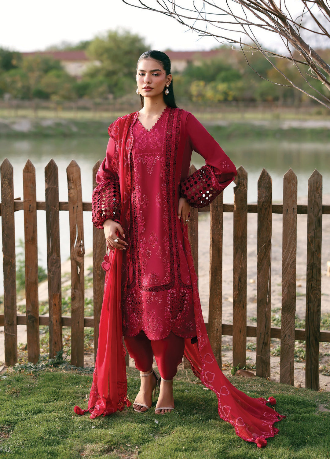 Summer Soiree by Zarposh Unstitched Embroidered Lawn 3 Piece Suit ZR26ULS Cynelle - Festive Collection