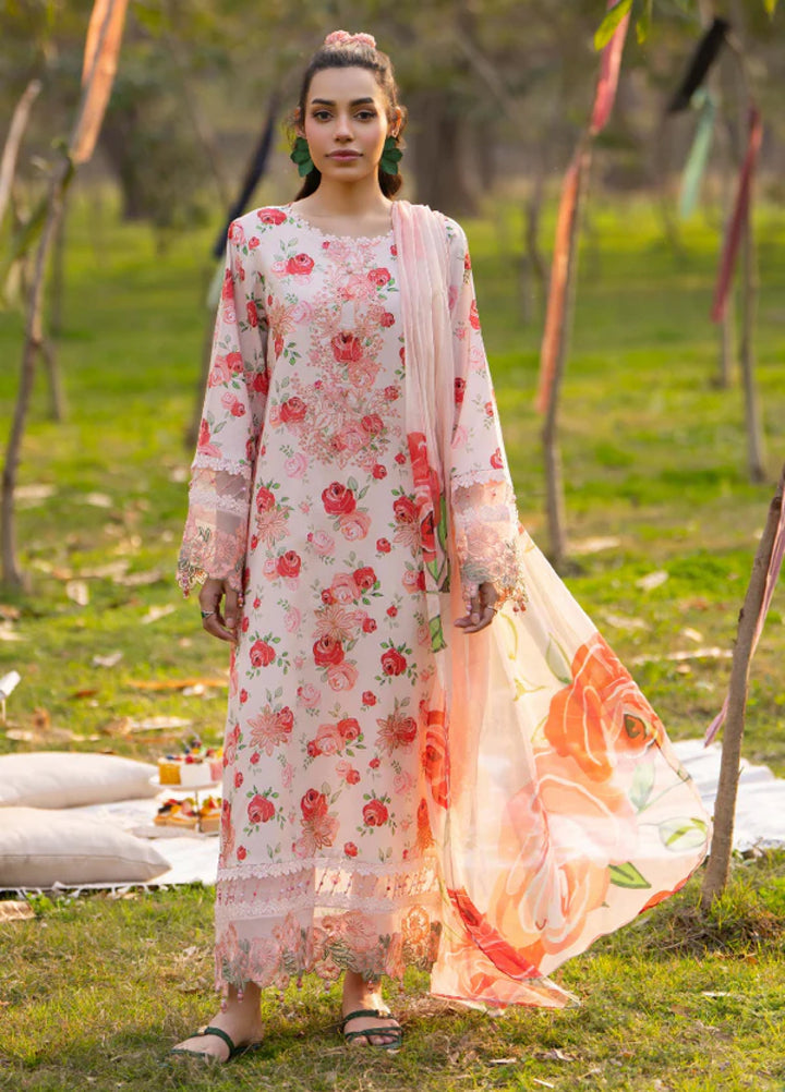 Eden Garden by Humdum Unstitched Embroidered Lawn 3 Piece Suit HB26UED D-01 - Summer Collection