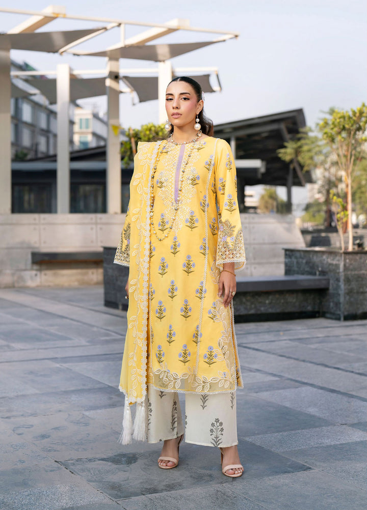 Broadway by Mahnur Unstitched Embroidered Lawn 3 Piece Suit MN26UB BW-006 - Summer Collection