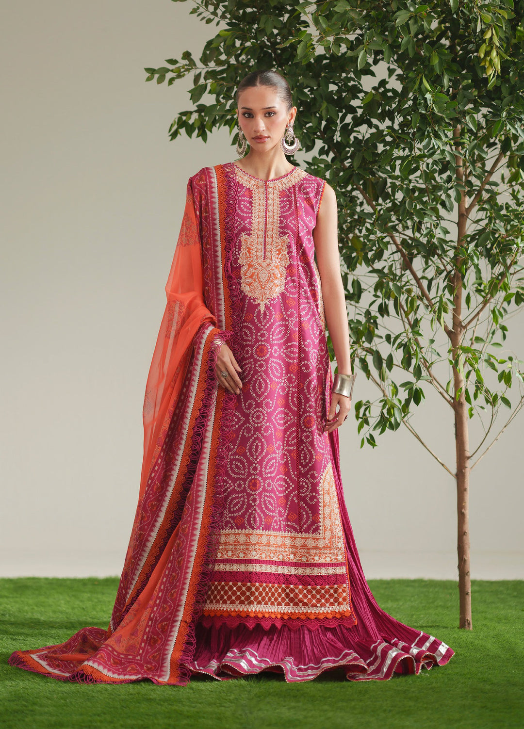 JoJo by Bin Ilyas Unstitched Embroidered Lawn 3 Piece Suit BI26UJJ D-87A - Summer Collection