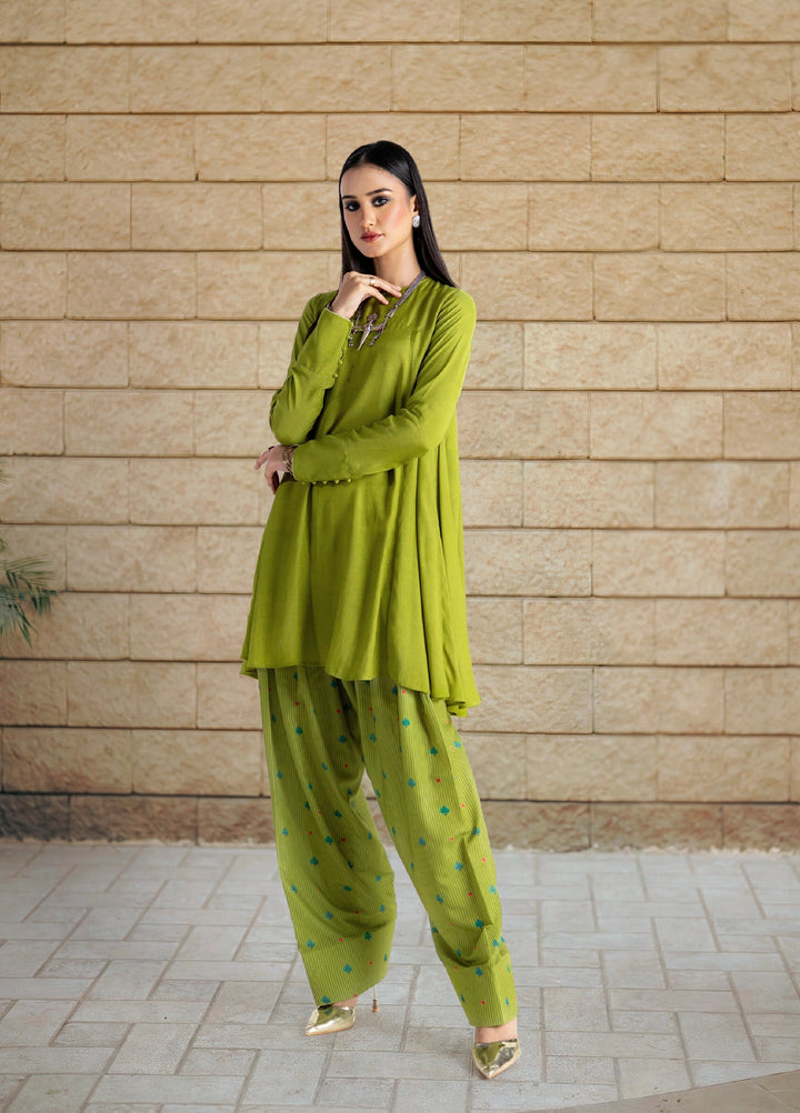 Dareecha by Daak RTW Printed Cotton Silk 2 Piece Suit SPS-G SABZ PAAN SPS-G - Festive Collection